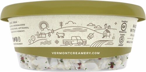 Vermont Creamery Tomato Basil Crumbled Goat Cheese 4 Oz Kroger