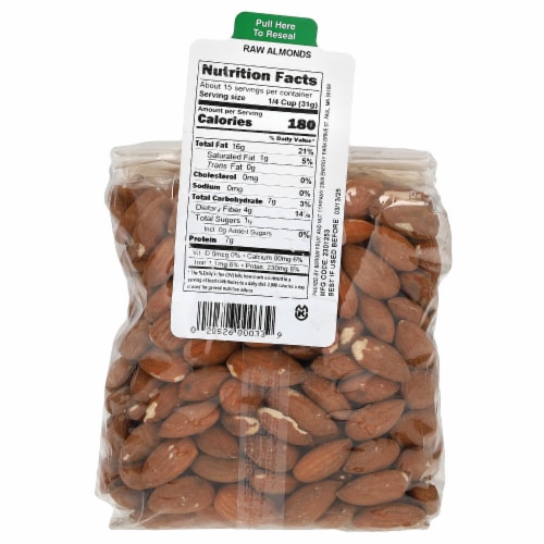 Bergin Fruit And Nut Company Raw Almonds 16 Oz 454 G 16 Oz Kroger