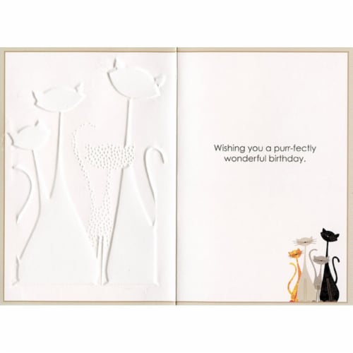 Pictura Four Tall Skinny Cats Birthday Card Card Envelope Kroger