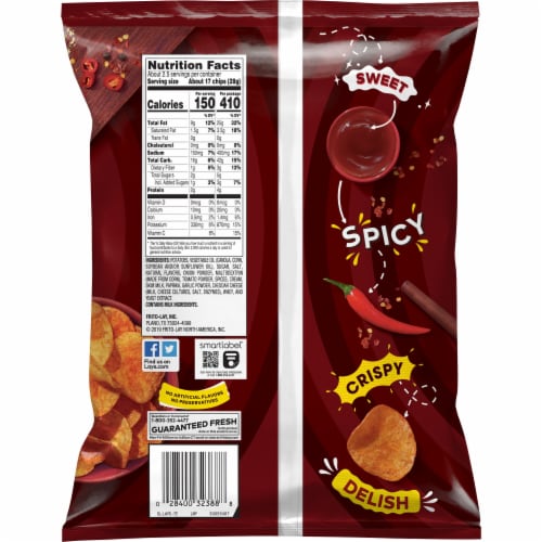 Lay S Sweet Southern Heat Barbecue Flavored Potato Chips 2 62 Oz