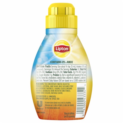 Lipton Lemon Liquid Iced Black Tea Mix Fl Oz Fred Meyer