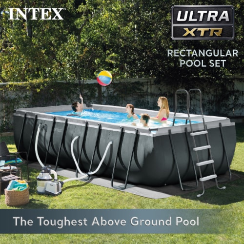 Intex X X Ultra Xtr Rectangular Frame Swimming Pool Set With