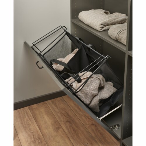 Rev A Shelf 24 Inch Pull Out Cloth Hamper System For Custom Closet