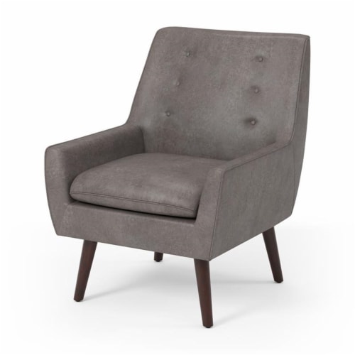 Furniture Of America Walsh Mid Century Fabric Tufted Accent Chair In