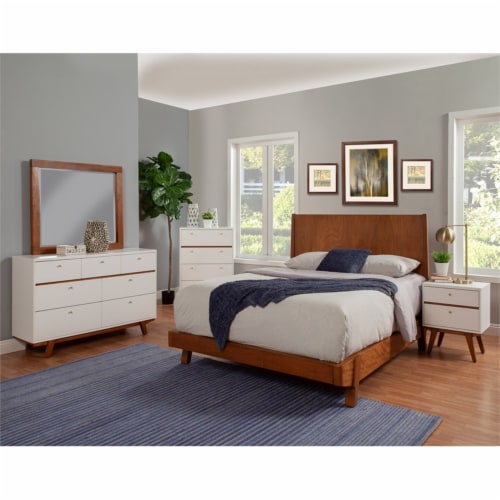 Bowery Hill Two Drawer Wood Nightstand In White Kroger