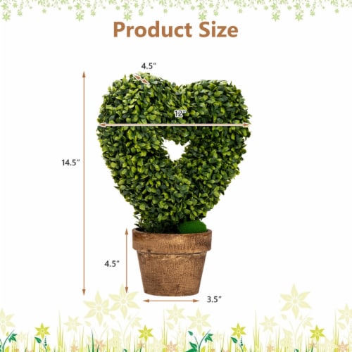 Gymax Packs Artificial Plants Artificial Potted Plants Mini Fake