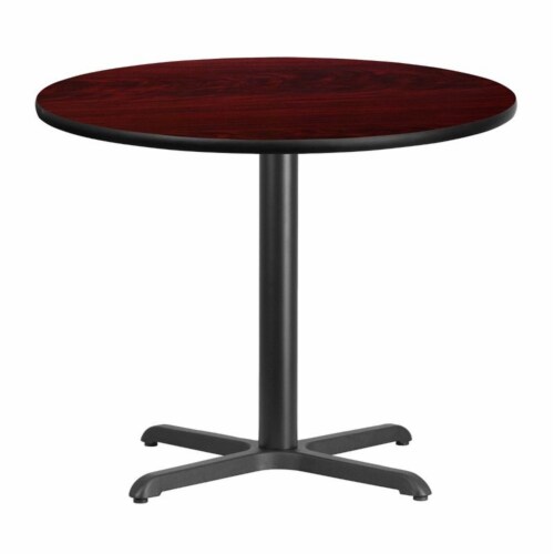 Scranton Co Round Restaurant Dining Table In Black Mahogany