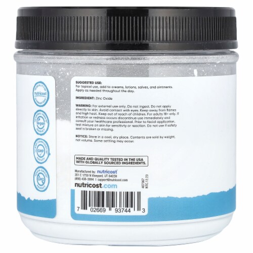 Nutricost Essentials Zinc Oxide Powder 1 1 Lbs 500 G 1 1 Lb Kroger