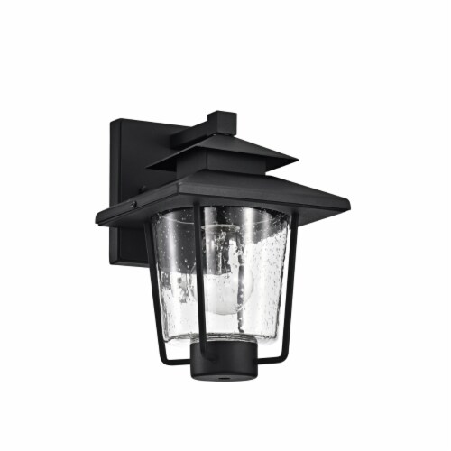 Chloe Thomas Transitional Light Textured Black Outdoor Wall Sconce