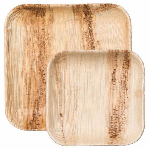 Square Palm Leaf Eco Friendly Disposable Dinnerware Value Set 100