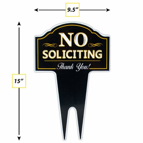 Signs Authority No Soliciting Metal Reflective Sign For House X