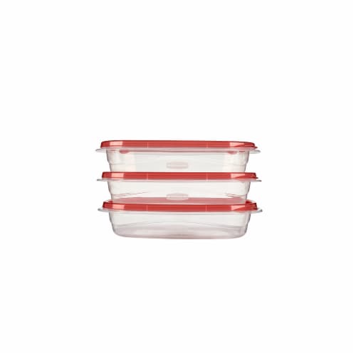 Rubbermaid Takealongs Food Storage Container Rectangle Red Pack Of