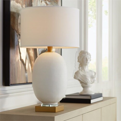 Pacific Coast Lighting Hilo 30 5 Oval Metal And Resin Table Lamp In