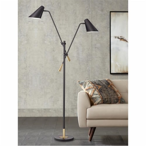 Pacific Coast Lighting Midas Adjustable Metal Floor Lamp In Black