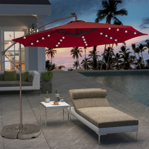 Mondawe Ft Solar Led Cantilever Offset Patio Umbrella Ralphs