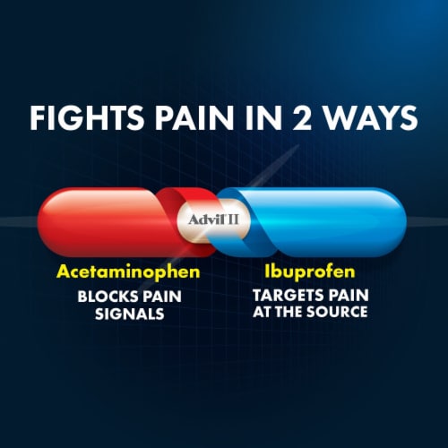 Dual Action With Acetaminophen Ibuprofen Caplets 36 Caplets Kroger