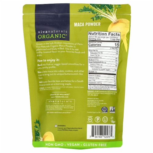 Viva Naturals Organic Gelatinized Maca Powder Lb G Lb Kroger