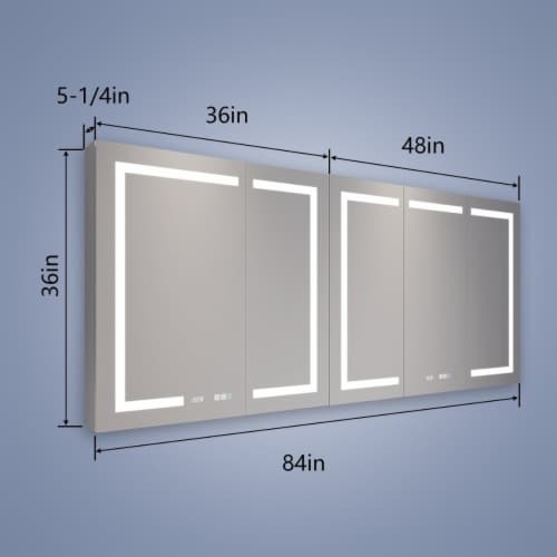 Boost M W X H Led Lighted Bathroom Medicine Cabinet With Mirror