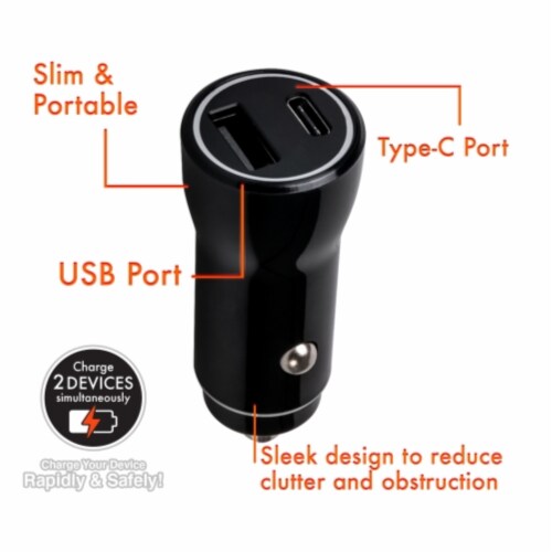 Ihip Dual Type C Usb 3 1a Car Charger 1 Kroger