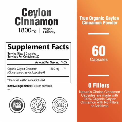 Ceylon Cinnamon Capsules Certified Organic Cinnamon Pills Cinnamon