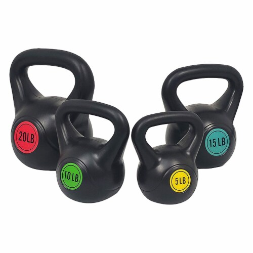 Balancefrom Fitness Home Gym Vinyl Coated Solid Cast Iron Kettlebell