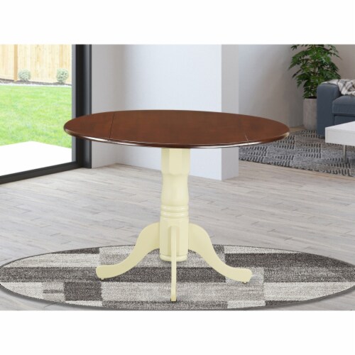 East West Furniture Dublin Wood Dining Table In Mahogany Cream Kroger