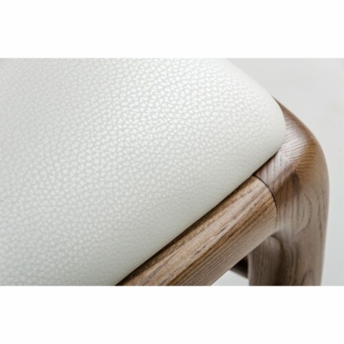 Leatherette Upholstered Wingback Design Chair With Wooden Legs And Bar