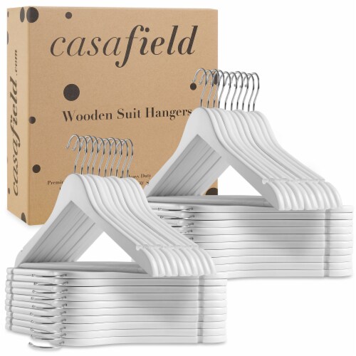 Wooden Suit Hangers White By Casafield X Kroger