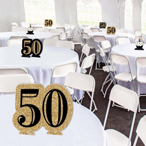 Big Dot Of Happiness Adult Th Birthday Gold Centerpiece Table Decor