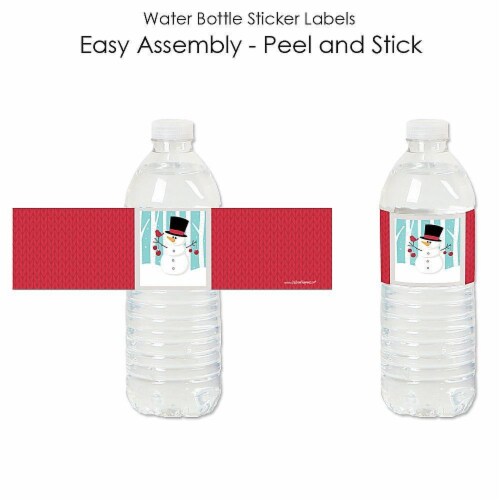 Big Dot Of Happiness Let It Snow Snowman Christmas Party Water Bottle