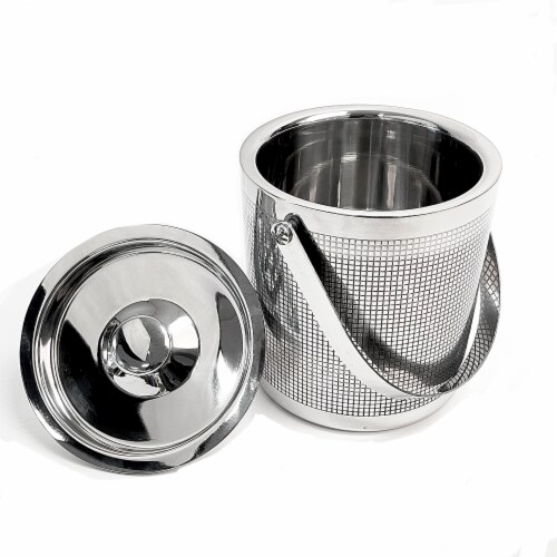 Lexi Home 2 Liter Etched Stainless Steel Double Wall Ice Bucket 1 CT