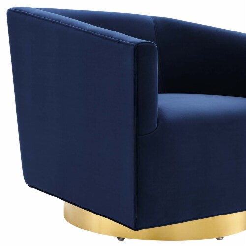 Twist Accent Lounge Performance Velvet Swivel Chair Eei Gold