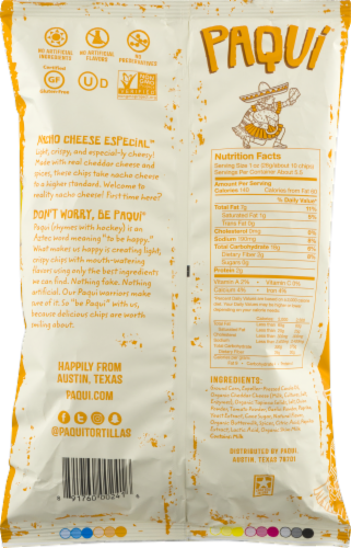 Paqui Nacho Cheese Especial Tortilla Chips Oz Kroger