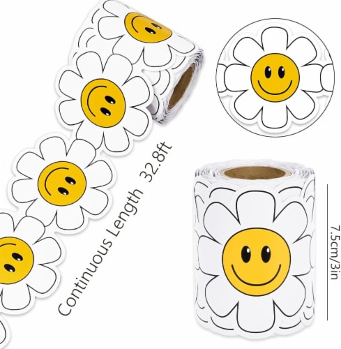 Whaline 32 8Ft Daisy Flower Bulletin Board Border Cartoon White 32 8Ft