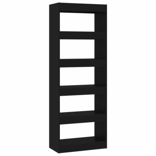 VidaXL Book Cabinet Room Divider Black 23 6 X11 8 X65 4 Engineered Wood