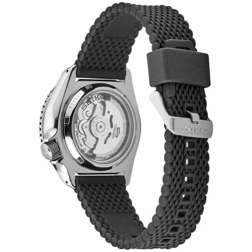 Seiko Srpd Automatic Sport Black Silicone Mesh Strap Watch Kroger