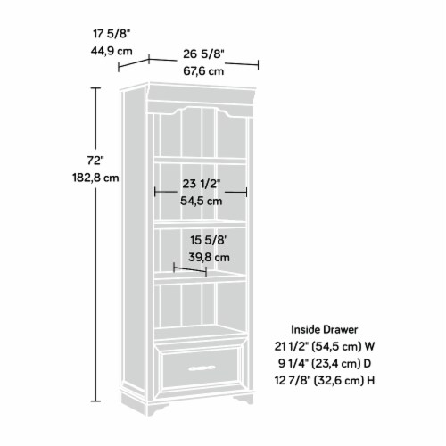 Sauder Rollingwood Bookcase With Drawer In Brushed Oak Kroger