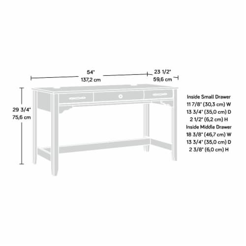 Sauder Rollingwood Writing Desk With Drawers In Brushed Oak Food