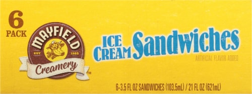 Mayfield Vanilla Ice Cream Sandwiches 6 Ct QFC