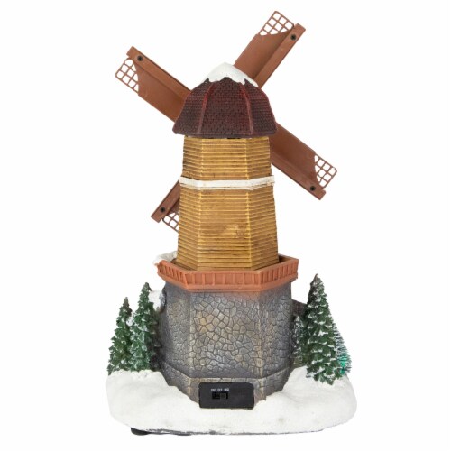 Northlight LED Lighted Animated And Musical Windmill Christmas Village