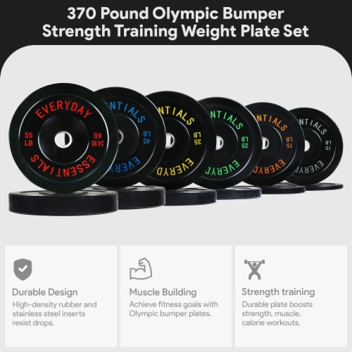 Balancefrom Fitness Pound Olympic Bumper Strength Training Weight