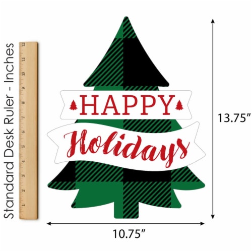 Big Dot Of Happiness Holiday Plaid Trees Happy Holidays Outdoor Lawn