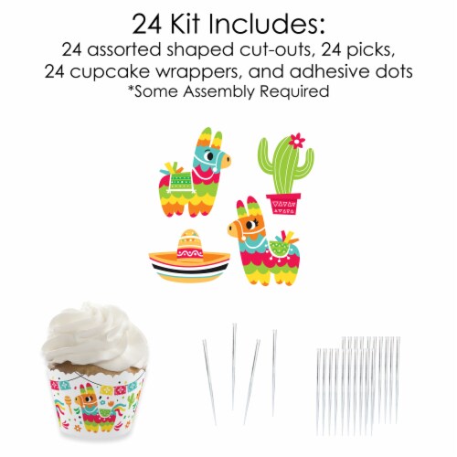 Big Dot Of Happiness Pinata Party Colorful Fiesta Cupcake Wrappers