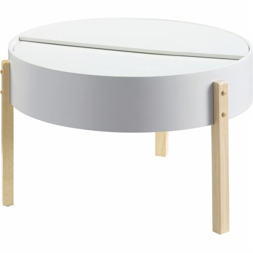 Bowery Hill Modern Wood Coffee Table In White And Natural 1 Kroger