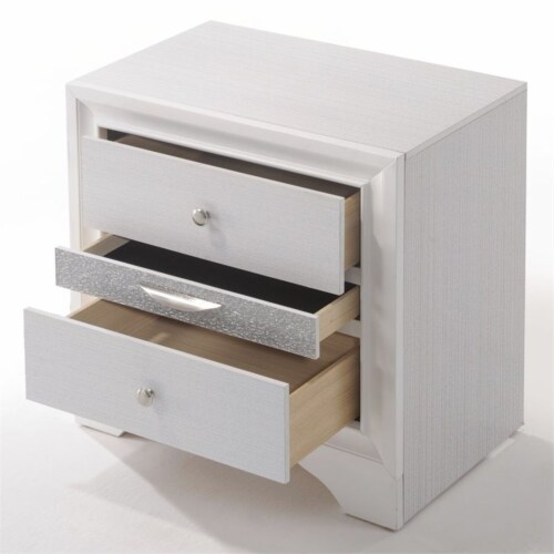 Bowery Hill Square Wood Drawers Bedroom Nightstand In White Kroger