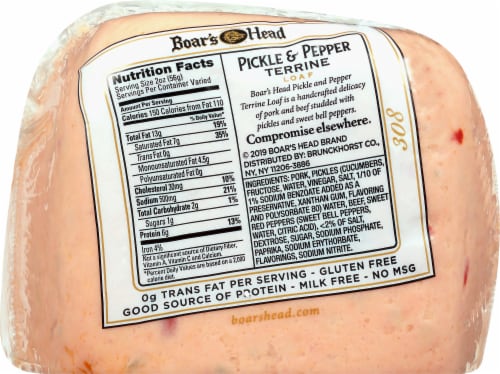 Boars Head Pickle Pepper Terrine Loaf 1 Lb Ralphs