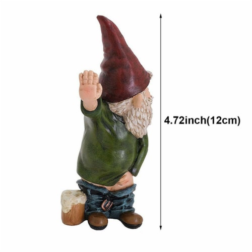 Naughty Peeing Gnome Statue Fairy Garden Funny Dwarf Figurines Resin