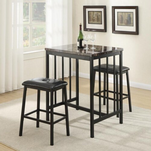 Better Home Products Messina Faux Marble Counter Height Dining Set