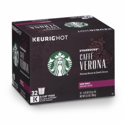 Starbucks Ground Coffee Dark Roast Caffe Verona K Cups Pack Of