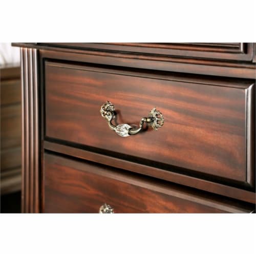 Bowery Hill Drawer Traditional Solid Wood Nightstand In Walnut